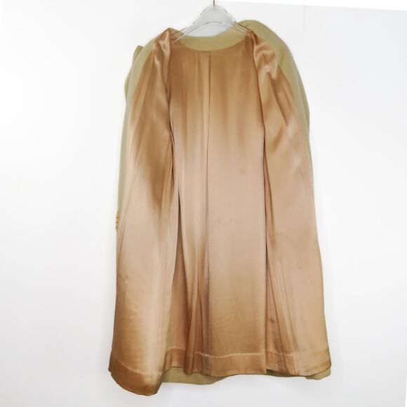 Jordan Marsh 1970s Beige Cream Vintage Cashmere Peacoat Long Coat Large - Picture 4 of 13